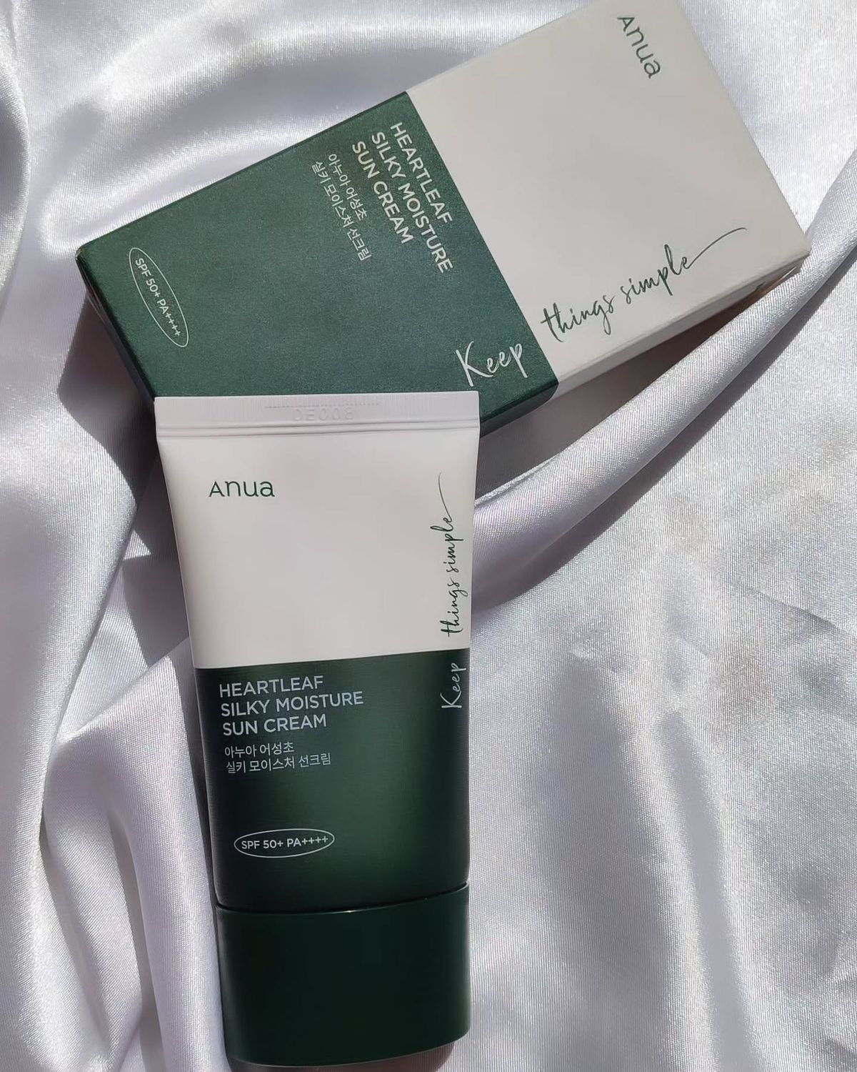Anua- Heartleaf Silky Moisture Sun Cream