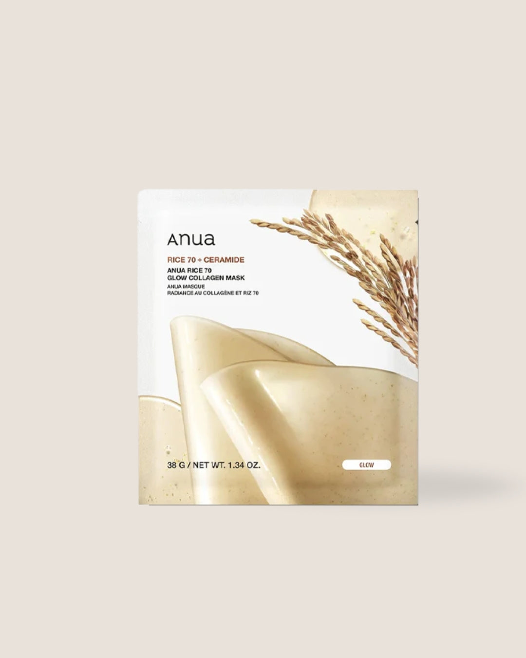 Anua- Rice 70 Glow Collagen Mask